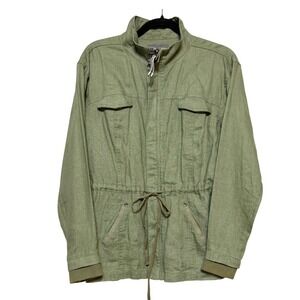 Michael Stars 100% Linen Anorak Utility Jacket Womens Size S Gorpcore Scandicore